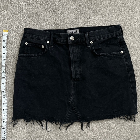 Agolde Quinn High Rise Denim mini skirt - Picture 6 of 8